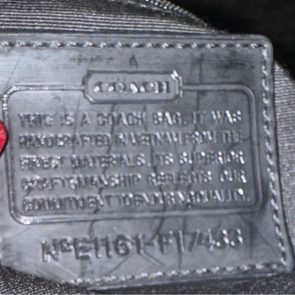 Coach Signature Black and Tan Tote - Picture 16 of 17